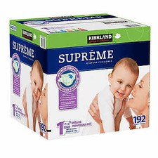 Kirkland Signature Supreme Diapers Size 1; 192ct