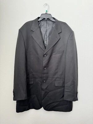 Stacy Adams Men's Solid Black Sport Coat Blazer Jacket Gold Label Size 48L - Image 1 of 4