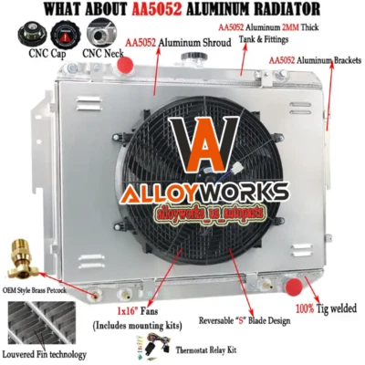 4 Rosw Radiator Shroud Fan For 1999-2003 Dodge Ram 1500 2500 3500 Van/B2500 5.9L Foto 1 de 4