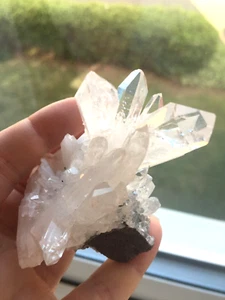 Pink Lemurian Quartz Crystal Raw Natural Cluster Mineral Specimen 7 cm 80g LQ3 - Picture 1 of 6