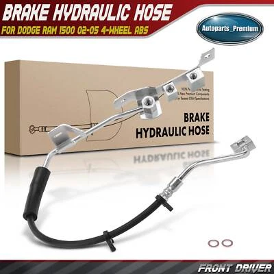 Manguera hidráulica de freno delantero derecho para Dodge Ram 1500 2002 2003 2004 2005 4 ruedas ABS Foto 1 de 4