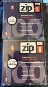 2 NEW Zip 100 PC100 iOmega disks Formatted For IBM compatibles - Picture 1 of 2