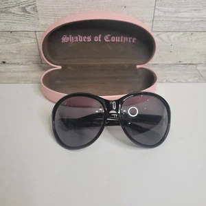 Juicy Couture Sunglasses "Kiss My Couture" Black Silver With Original Case - Picture 1 of 11