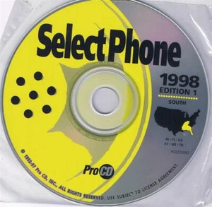 SELECT PHONE 1996 EDITION 3 WITH 6  CD's WITH USERS GUIDE STOCK PICTURES - Picture 1 of 1