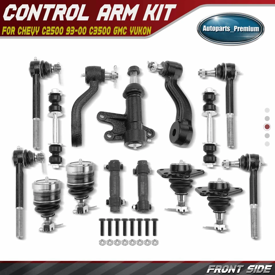 15Pcs Front Sway Bar Link Tie Rod End for Chevrolet C2500 93-00 C3500 GMC Yukon - Image 1 of 4