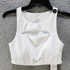 Cotton On Body Smoothing Cut Out Vestlette Top Juinors&#39; XS White Sleeveless~