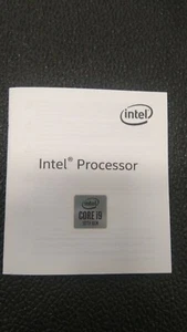 Genuine Intel 10th Generation Core i9 Badges Silver color Sticker. 1.8cm X 1.8cm - Bild 1 von 1