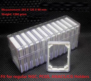 12 Protective Holders in Storage Box For NGC PCGS ANACS ICG Slab Holders - Picture 1 of 9