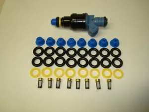 Ford Mustang V8 Fuel Injector Repair Rebuild Kit O-Rings, Spacers, Filters, Caps - Picture 1 of 8
