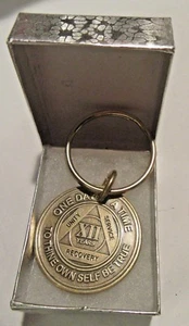 Anonyme Alkoholiker AA 12 Jahre Bronze Schlüsselanhänger Medaillon Medaille Münze Chip nüchtern - Bild 1 von 13