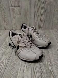Nike Shox 313557-141 Women's Size 8.5 Leather Upper Athletic Shoe White W/Logo - Picture 1 of 15