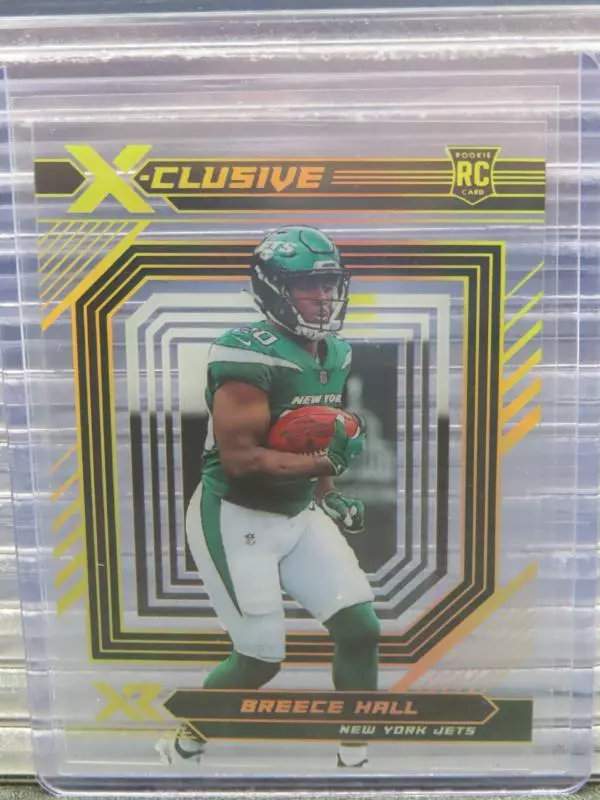 2022 Panini XR Breece Hall X-Clusive Acetate SSP Case Hit Rookie RC #XC-23 Jets