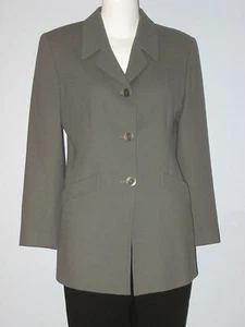 BRAEMAR PETITES Jeremy Scott Size 8 Green 100% Pure Wool Blazer (Made in Canada) - Picture 1 of 4