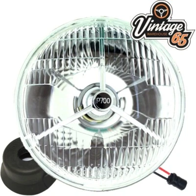 CLASSIC MINI P700 HEADLIGHT 7 " Gewölbt H4 Halogen Scheinwerfer Umbau Rhd Einzel - Bild 1 von 2