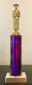 11.5" Graduation Male Trophy Personalized Free - Picture 1 of 2