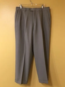 LINEA NATURALE ZIGNONE Men's Wool Pleated Made In ITALY Pants 36x28.  02020485A - Picture 1 of 12