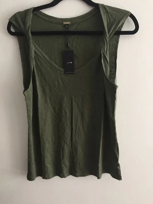 JOE’S JEANS MUJER ULA LINO JERSEY CAMISETA SIN MANGAS, MUSGO OSCURO: #D17UAT1759 -- GRANDE Foto 1 de 4