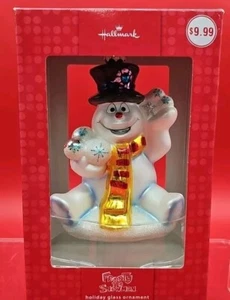 Hallmark Frosty El Muñeco de Nieve 5” Adorno de Vidrio Soplado en Caja Original - Imagen 1 de 6