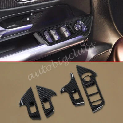 For Mercedes-Benz GLA 250 2021-2023 Carbon Fiber Window Switch Cover Trims Parts - Image 1 of 4