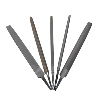 5pcs 6 Inch Alloy Steel  Bastard Cut Industrial Steel Files Set 5 Shapes - Image 1 of 4