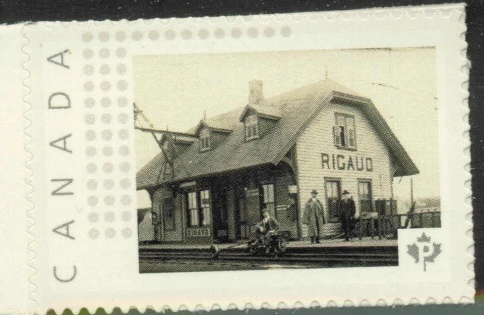 PICTURE POSTAGE - P - Dots - #2586a - Rigaud First Train Station - Quebec - MNH - Image 1 of 1
