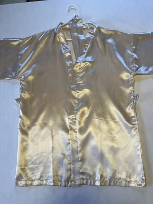 Bata de seda satinada boda dama de honor novia vestido S/M liso mujer champán vestido Foto 1 de 3