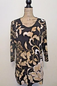 Chico's Neu mit Etikett Blumen Julia 3/4 SL Tunika Top Damen verschiedene Größen kostenloser Versand - Bild 1 von 4