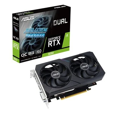 ASUS Dual RTX 3050 V2 OC Edition 8GB GDDR6 1852MHz HDMI DP Graphics Card - Image 1 of 4