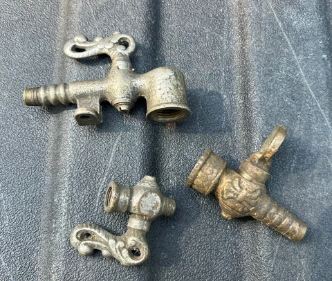 Antique Ornate Spigot Faucet Set Beautiful Rare Cover