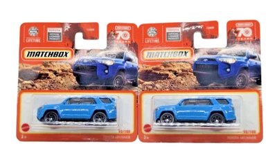 2023 Matchbox Toyota 4 Runner #92 Blue JDM - Set of 2 - SHORT CARD  VHTF - Image 1 of 3