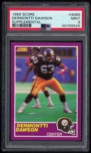 1989 SCORE SUPPLEMENTAL RC #408S DERMONTTI DAWSON HOF PSA 9 ROOKIE #50769525 - Picture 1 of 2