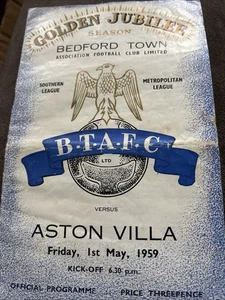 Bedford Town V Aston Villa 1959 - Picture 1 of 2