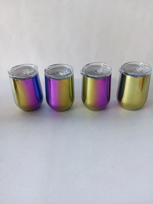 NEW 12 Fl. Oz. Stainless Steel Tumblers,  (Set of 4) Hot & Cold Beverages Boxed - Image 1 of 4