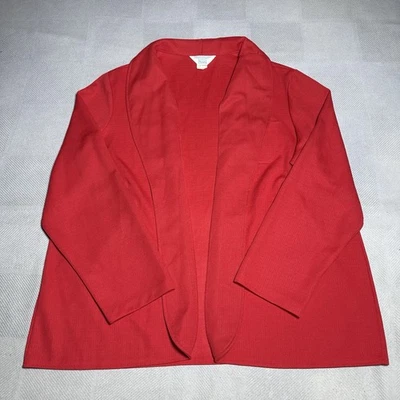 Chaqueta Blazer Sears Vintage Años 60 70 Mujer 26.5 Rojo Poliéster Frente Abierto Foto 1 de 4