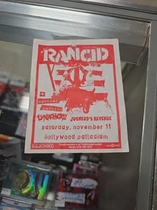 Rancid Hollywood Palladium 1995 11. November Show Flyer Lunachicks Jugheads - Bild 1 von 3