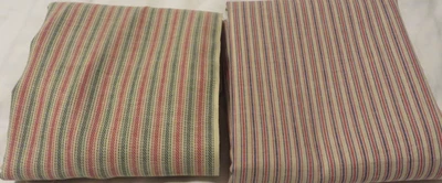 Almohada de tela acolchada artesanal piezas remanentes a rayas rojo/azul/verde Foto 1 de 4