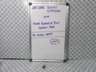 2007 2008 Suzuki GSXR1000 OEM Front Footrest Bar Holder Bolt 09106-10064 - Image 1 of 4
