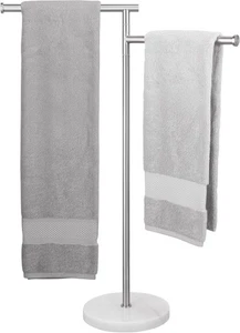 KES Handtuchhalter 2-armig, schwenkbar, Edelstahl, gebürstet - Bild 1 von 1