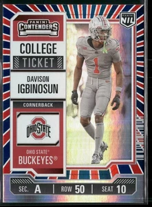 2025 Panini Ohio State University #4 Davison Igbinosun Red White and Blue - Bild 1 von 2