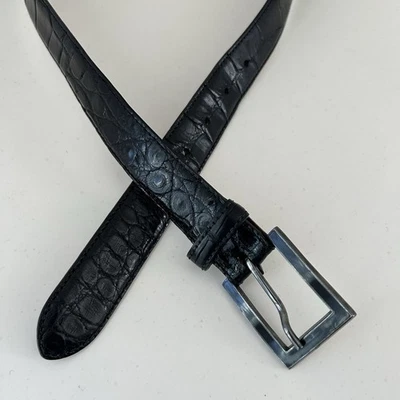 PARA REPARACIÓN/SALVAMENTO De Colección 96 Polo Ralph Lauren Caimán Cinturón Plata Esterlina 34 Foto 1 de 4