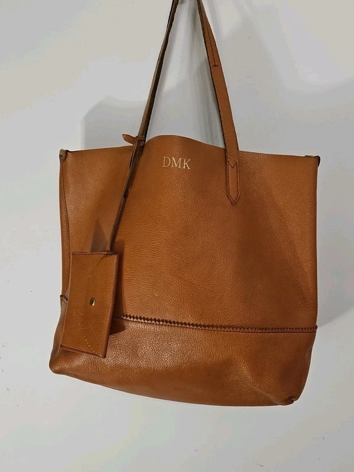 J экипажа желтовато-коричневый коричневый кожаный большой Hobo сумка с короткими ручками с монета карман наплечная сумка 15 x 13 x 6 - Изображение 1 из 4