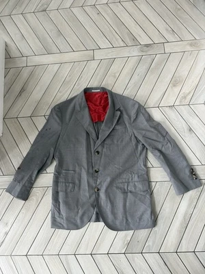 Blazer Brunello Cucinelli Lana Seda Gris 54 L-XL JUSTO Como Agujeros Repuestos O Reparación Foto 1 de 4