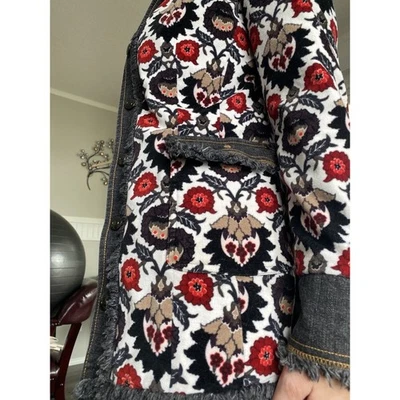 Etcetera Black and White Floral Women Luxury Coat Jacket Brand Size M — 第 1/4 张图片