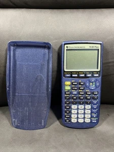 Texas Instruments TI-83 Plus Graphing Calculator w/Cover  - TESTED WORKS Blue - Picture 1 of 15