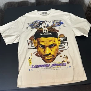 Rare LeBron James All Time Scoring Champion Graphic White T-Shirt Size XL - Picture 1 of 6
