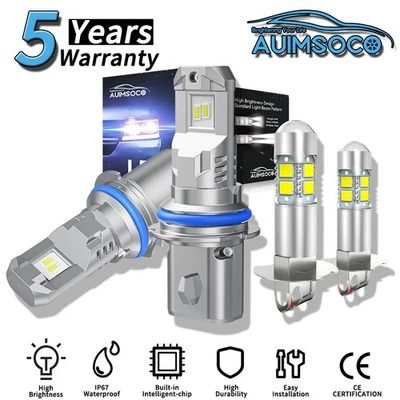 LED Headlight Bulbs For Nissan Sentra 1995-1999 High Low Fog Beam Super Bright - Image 1 of 4