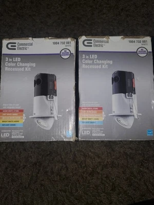 Kit empotrado 2 eléctricos comerciales de 3 pulgadas LED que cambian de color blanco Foto 1 de 3