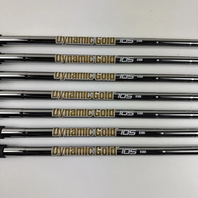 MINT Dynamic Gold 105 R300 (5-GW) Iron Shafts w/ Lamkin UTX+ Grips - Image 1 of 3