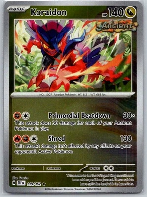 Koraidon 119/162 Reverse Holo SV05: Temporal Forces NM - Image 1 of 2