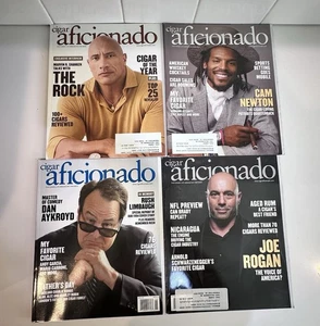 Cigar Aficionado Lot of 4 magazines 2021 Rogan Aykroyd Cam Newton The Rock - Bild 1 von 2